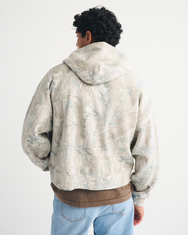 Cropped Essential Full-Zip Hoodie