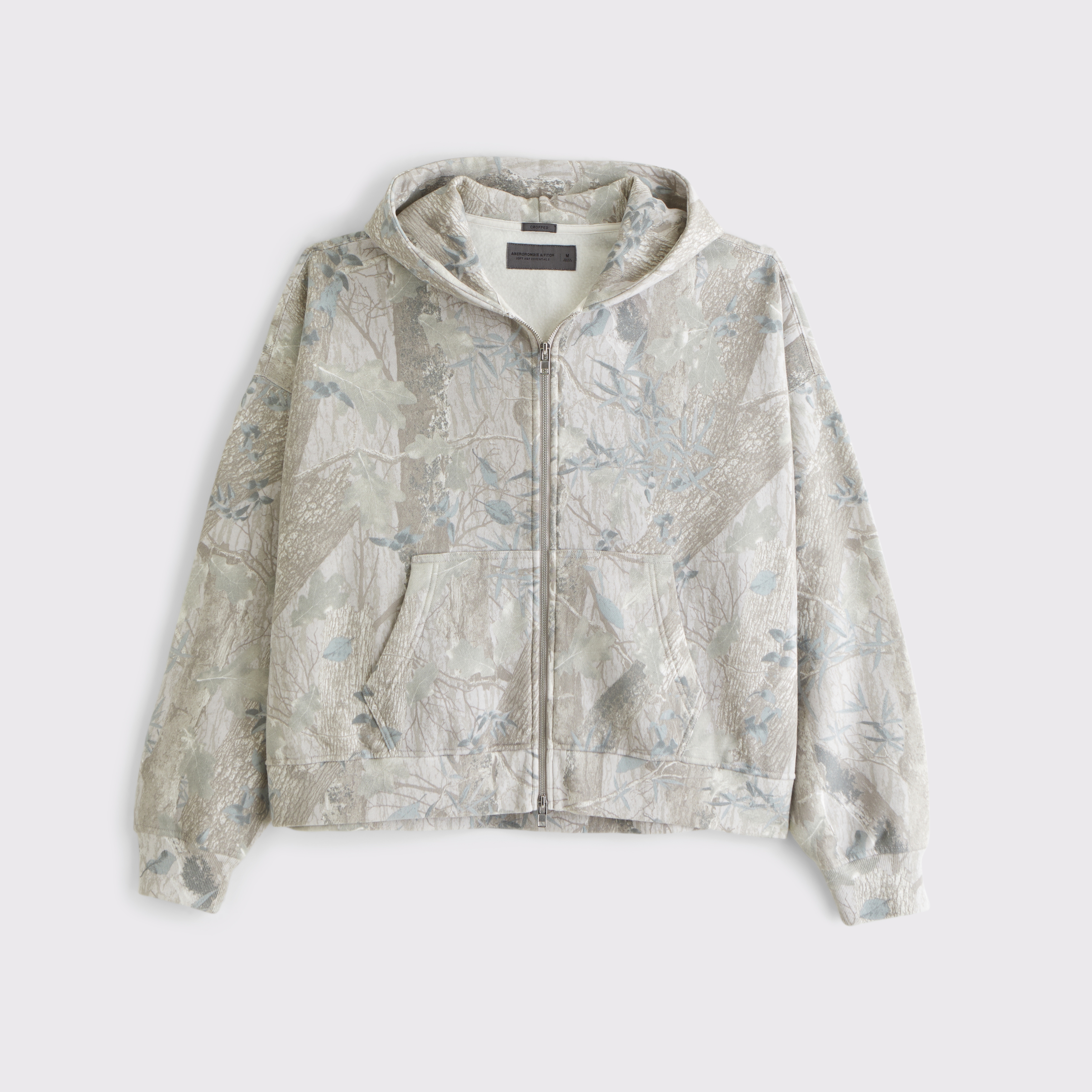Men's Cropped Essential Full-Zip Hoodie | Men's Tops