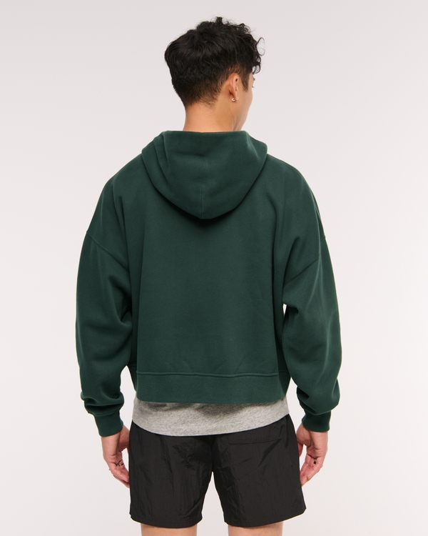Essential Cropped Full-Zip Hoodie