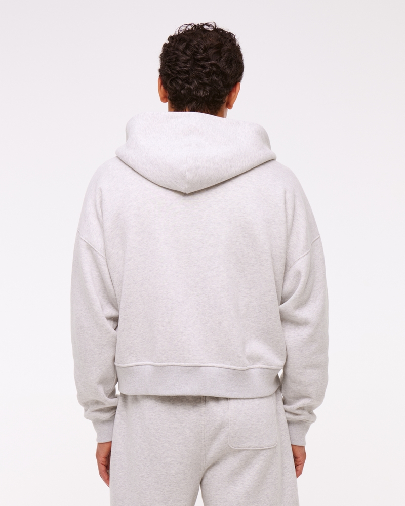 Cropped Essential Full-Zip Hoodie