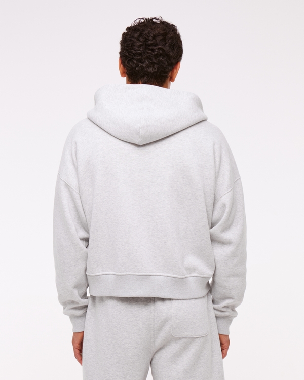 Essential Cropped Full-Zip Hoodie