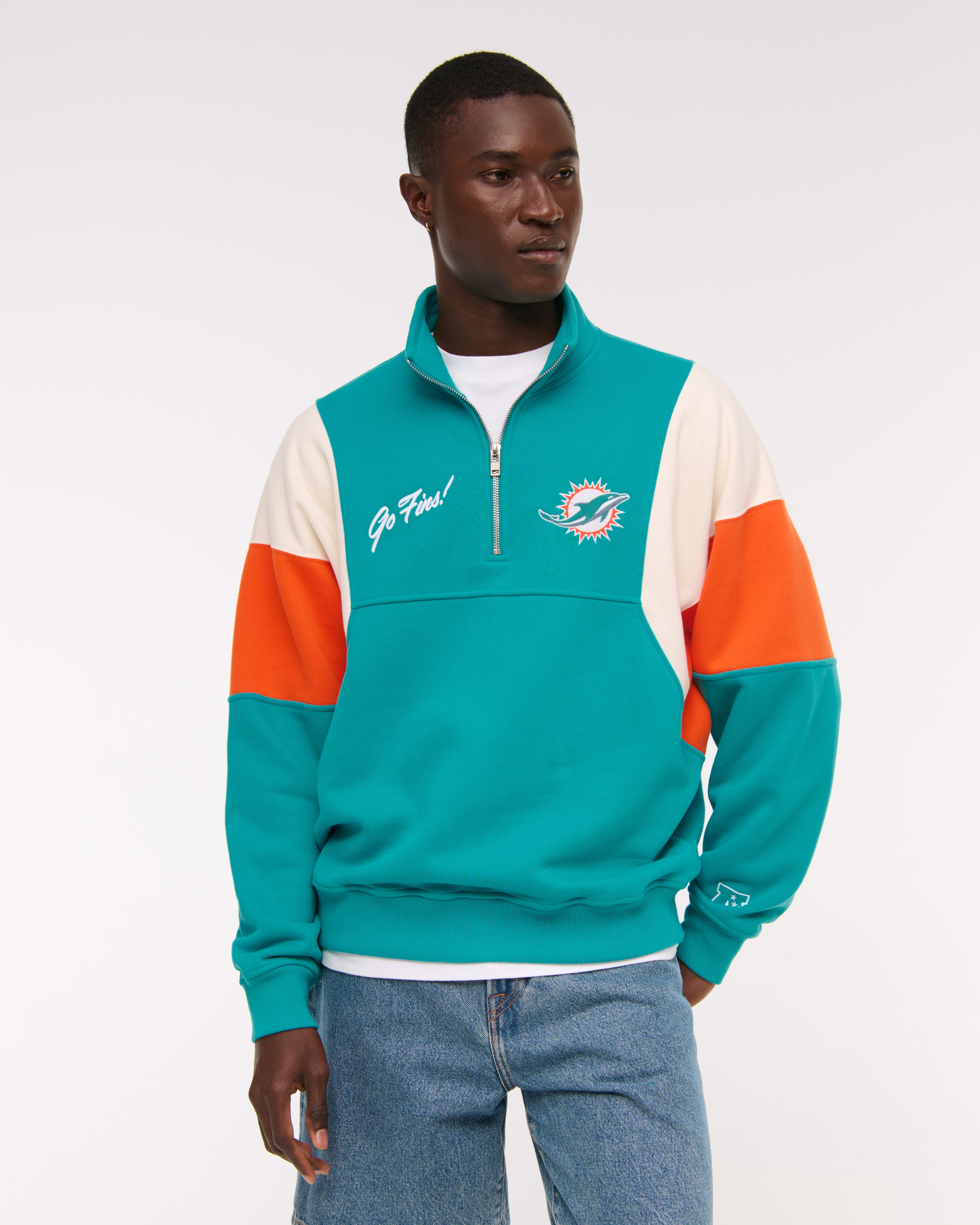 Abercrombie & Fitch Miami Dolphins Half-zip Sweatshirt