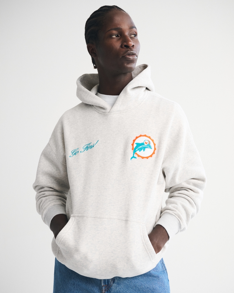 Men's Miami Dolphins Graphic Popover Hoodie | Men's Tops