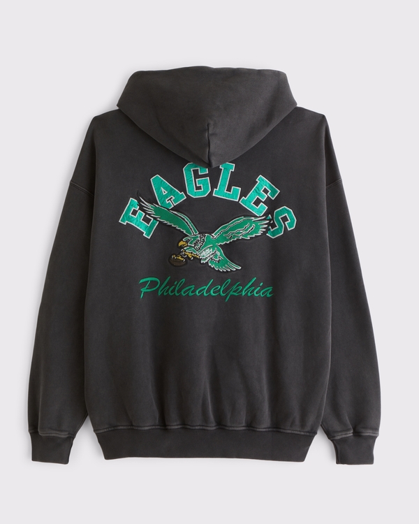 Philadelphia Eagles Graphic Popover Hoodie, Black - Eagles view 1