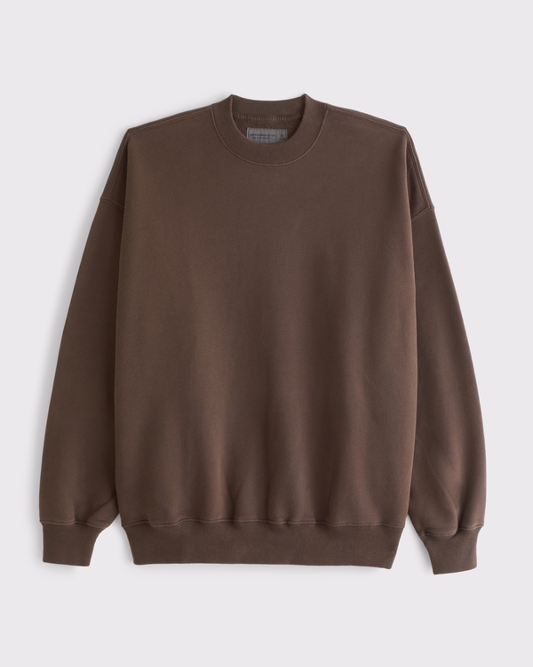 Essential Crew Sweatshirt, Chocolate Brown view 1
