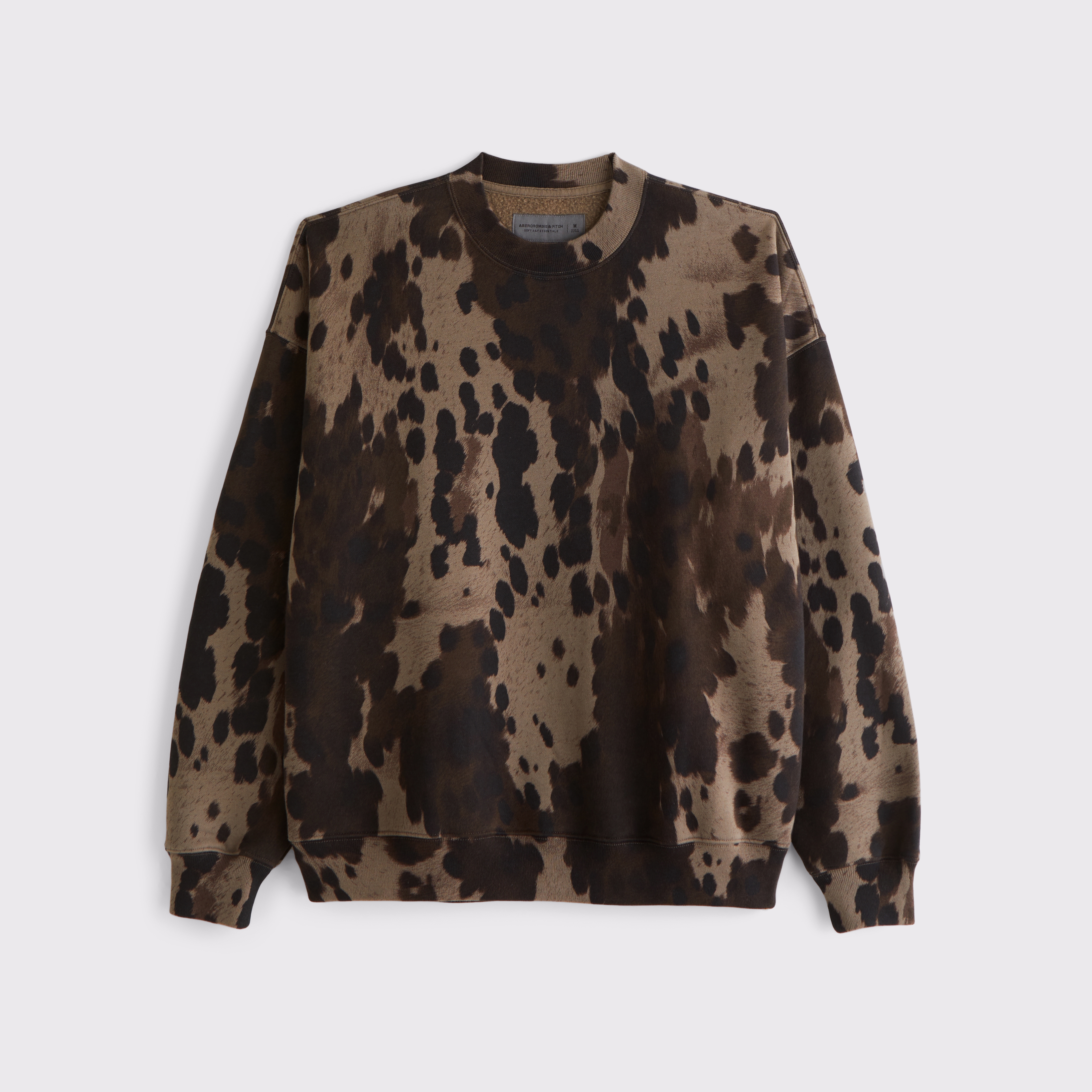 Abercrombie & Fitch Essential Crew Sweatshirt In Brown