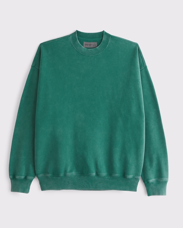 Essential Crew Sweatshirt, Dark Jade Wash view 1