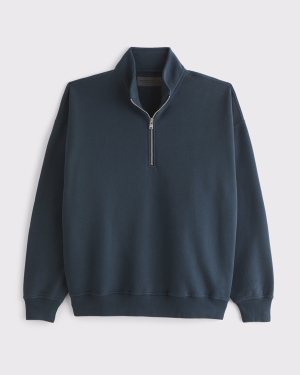 Essential Half-Zip Sweatshirt, Navy view 1
