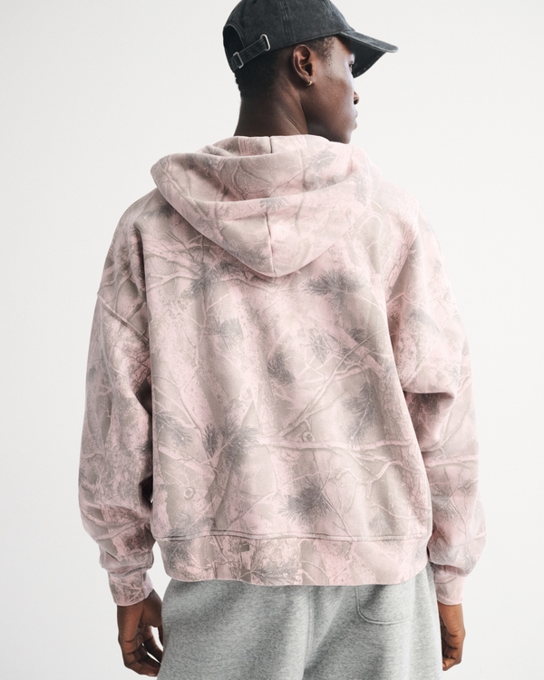 Essential Cropped Full-Zip Hoodie