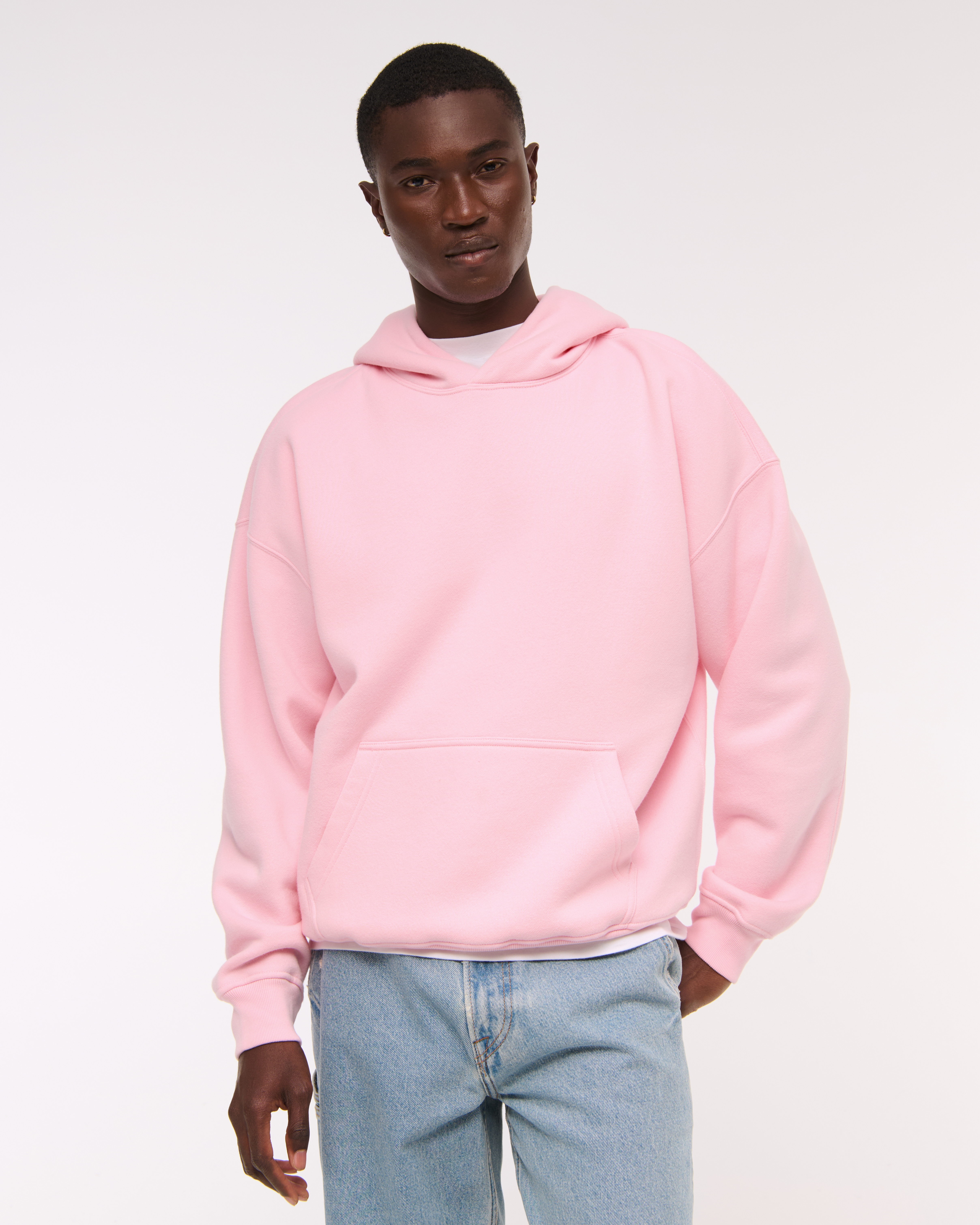 Abercrombie & Fitch Essential Popover Hoodie In Pink