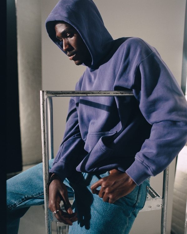 Essential Popover Hoodie, Blue Wash view 1