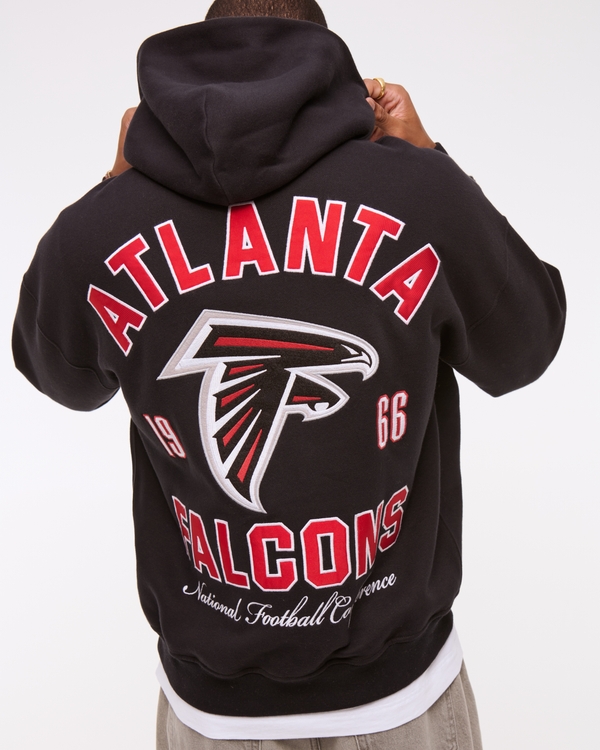 Atlanta Falcons Graphic Popover Hoodie, Black-falcons view 2