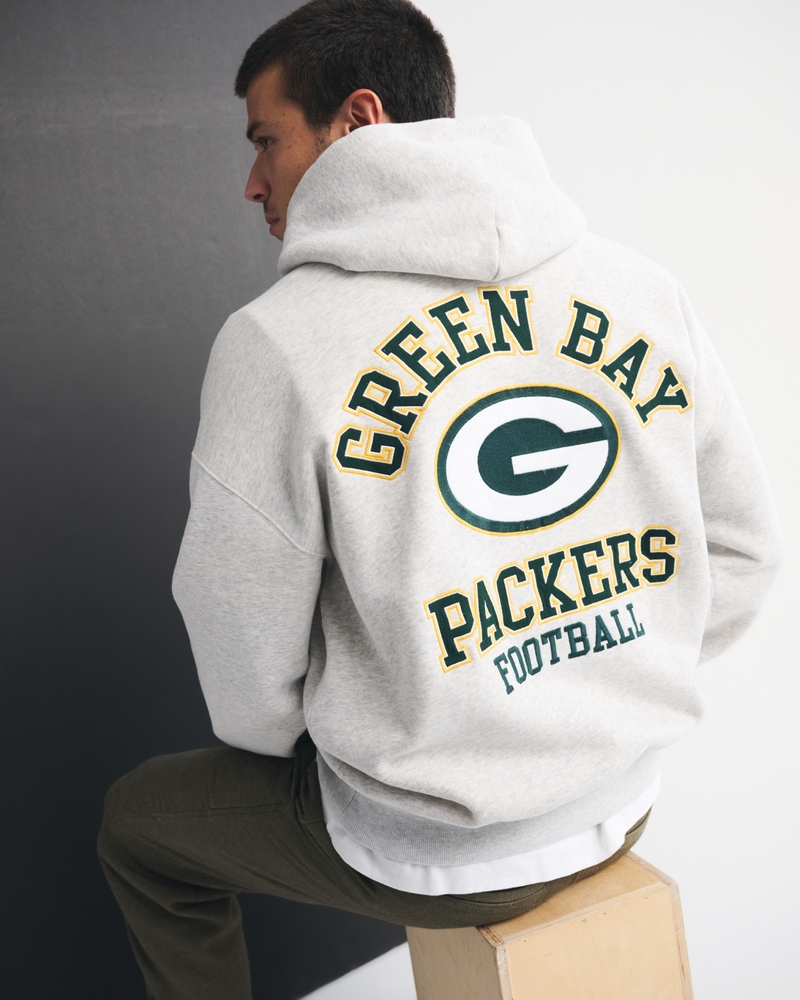 Men's Green Bay Packers Graphic Popover Hoodie Men's Tops