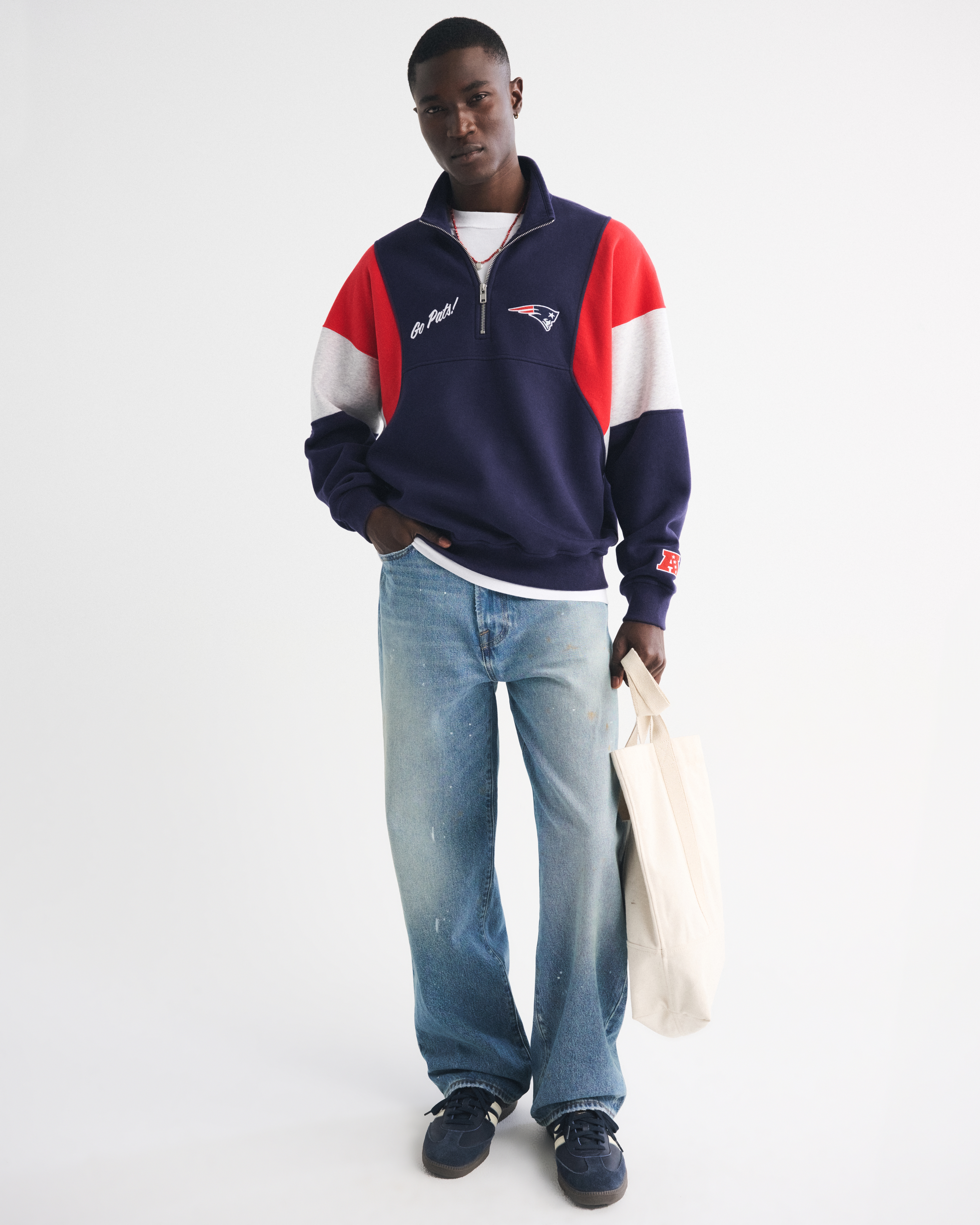 ★Abercrombie & Fitch★ダラスカウボーイズパーカー Men's Dallas Cowboys Half-Zip Sweatshirt | Men's Tops