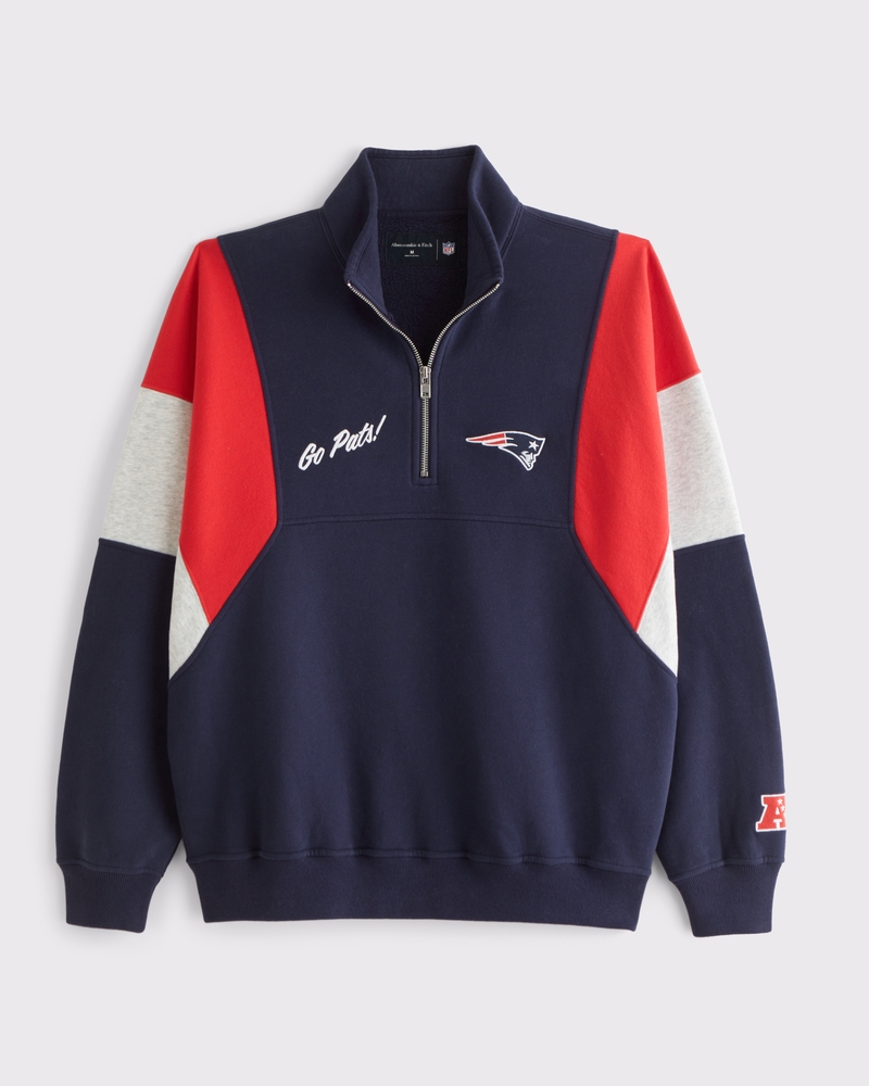 Men's New England Patriots Half-Zip Sweatshirt | Men's Tops