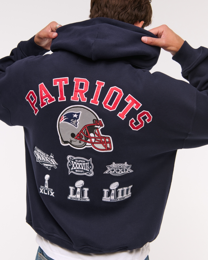 New England Patriots Graphic Popover Hoodie