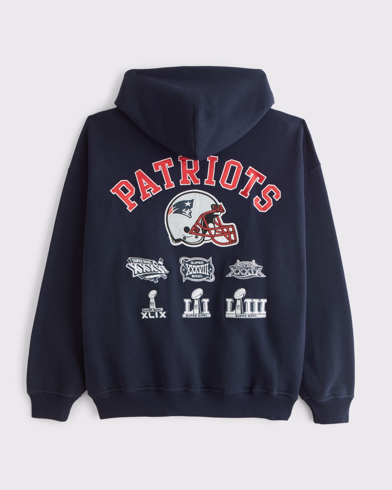 Men's New England Patriots Graphic Popover Hoodie Men's Tops