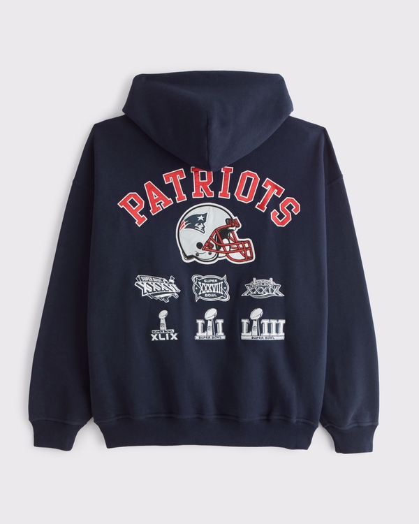 Popoverhoody met New England Patriots-print, Marineblauw - Patriots view 1