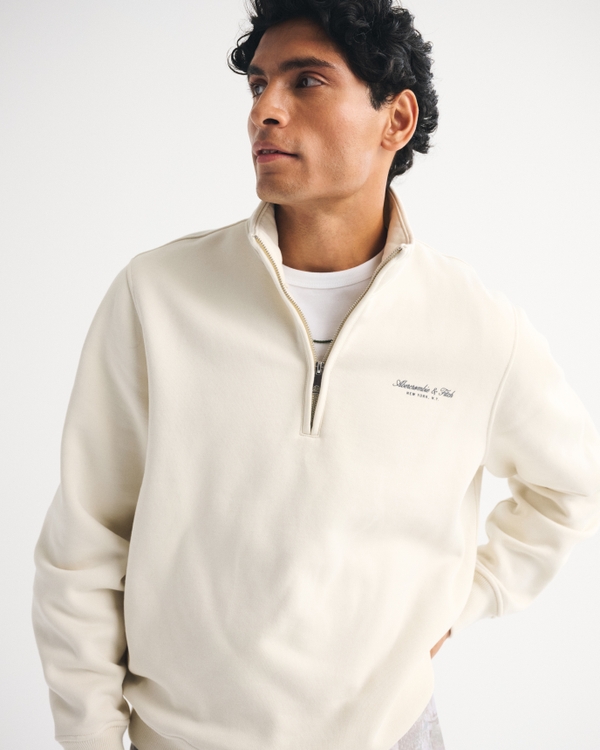 Premium Polished Logo Half-Zip Sweatshirt