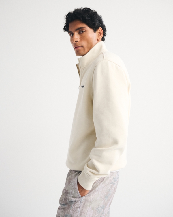 Premium Polished Logo Half-Zip Sweatshirt