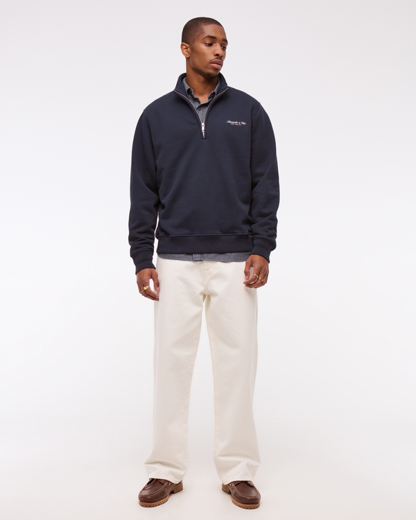Premium Polished Logo Half-Zip Sweatshirt