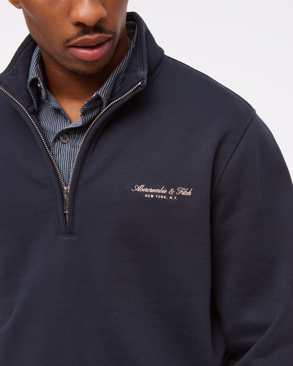 Premium Polished Logo Half-Zip Sweatshirt
