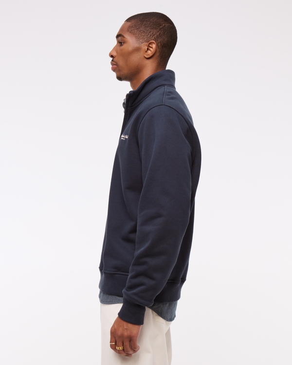Premium Polished Logo Half-Zip Sweatshirt