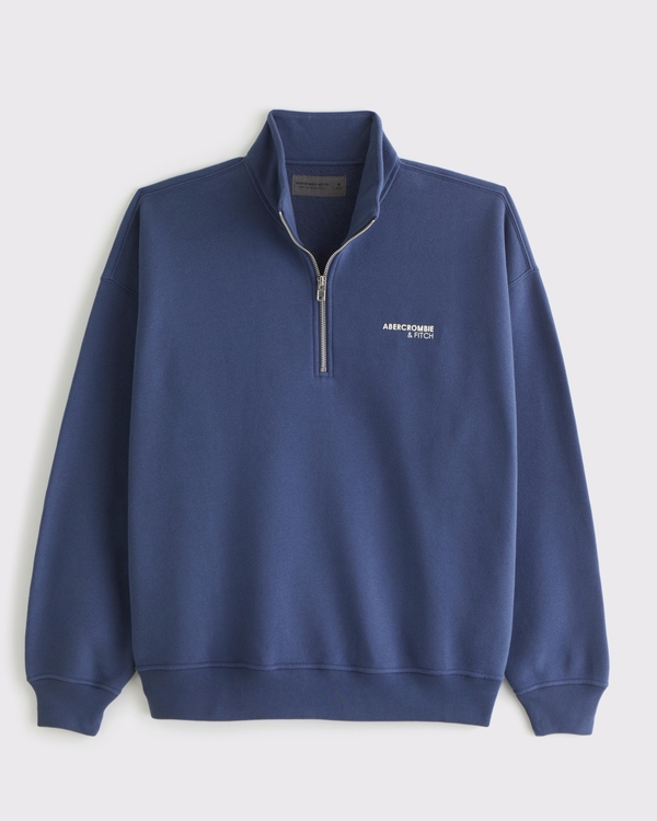 Sweat micrologo zippé sur l’encolure, Grands Fonds Marins view 1