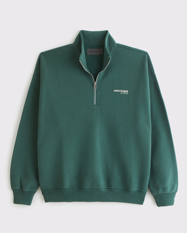 Micro-Logo Half-Zip Sweatshirt