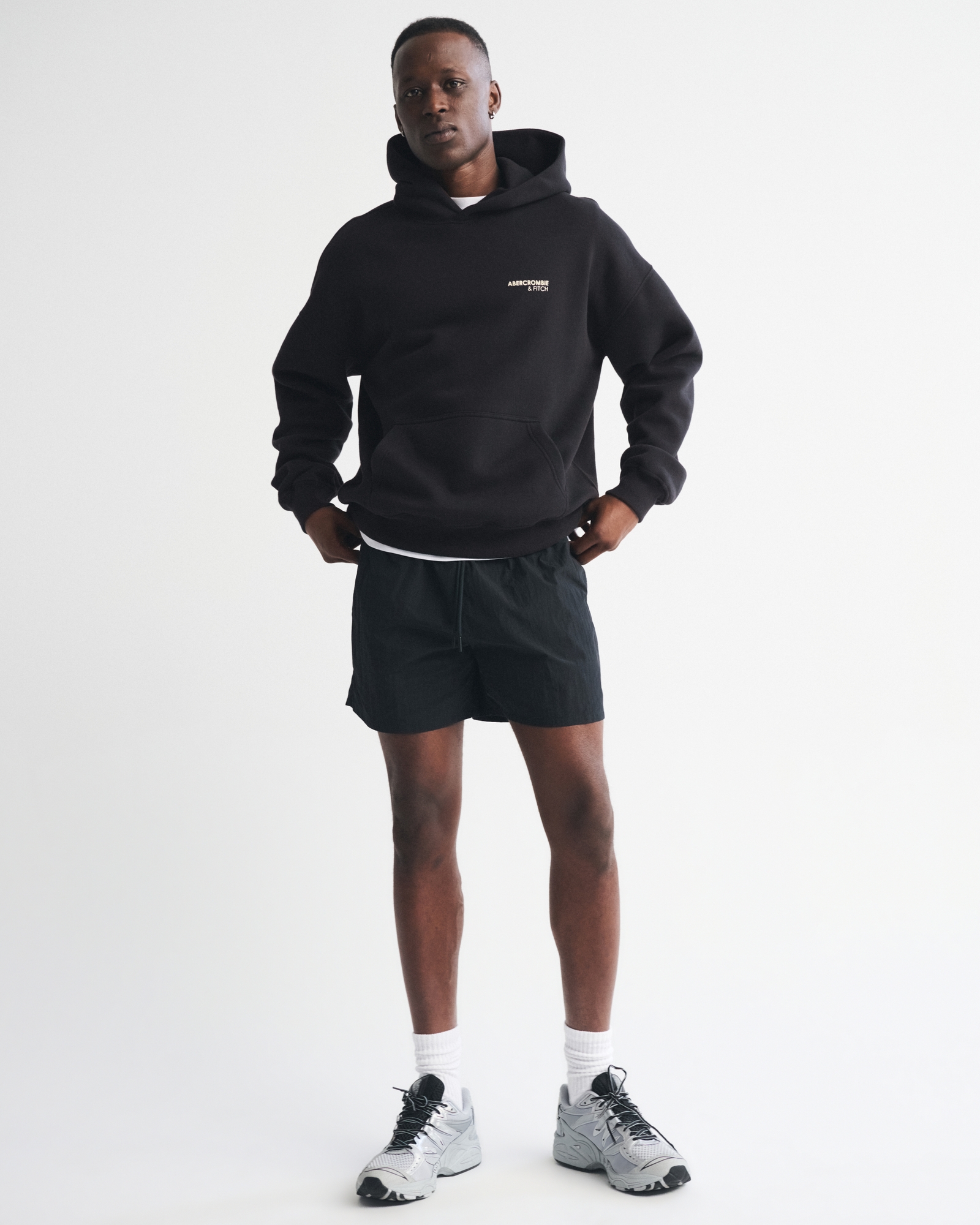 Micro-Logo Popover Hoodie