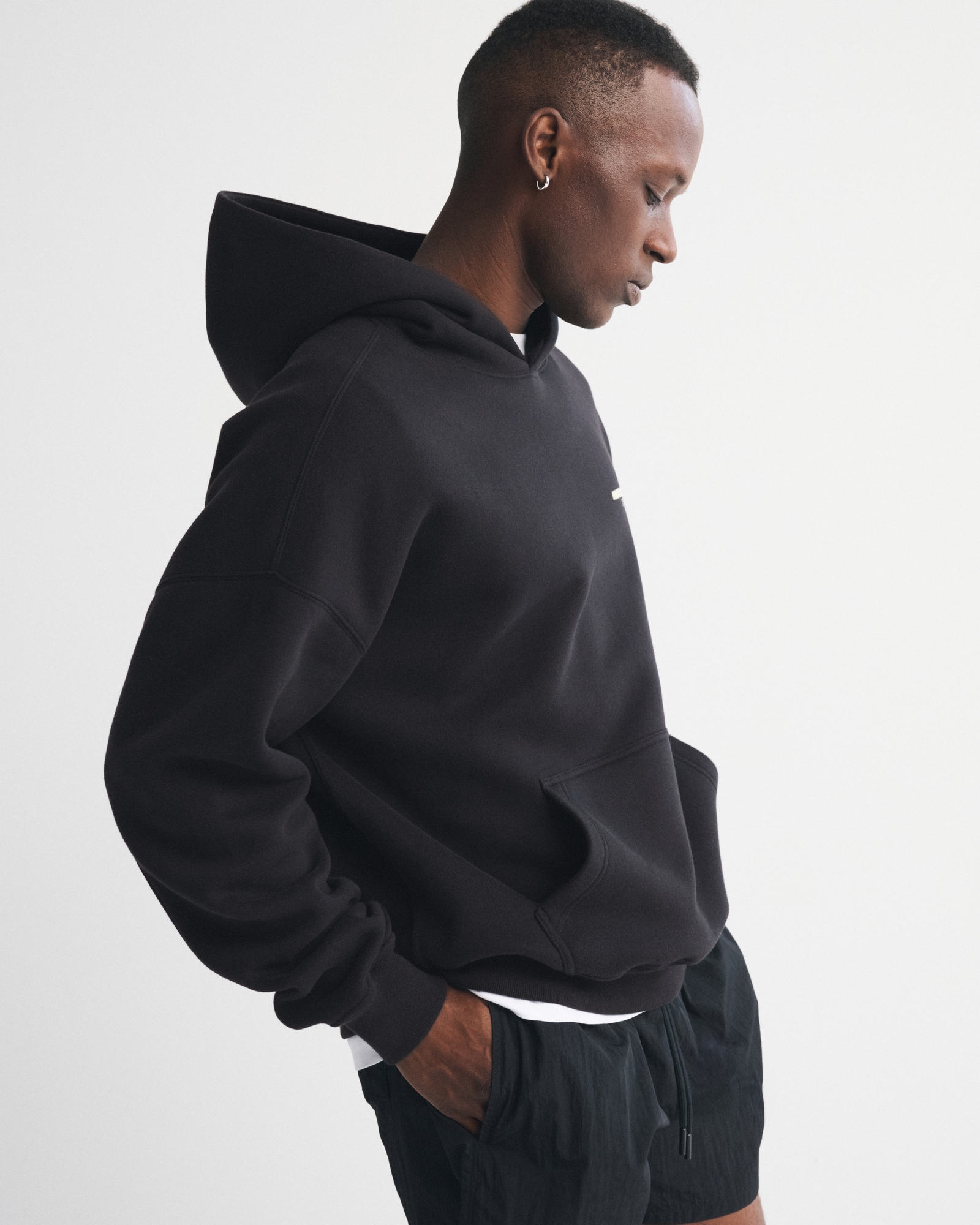 Micro-Logo Popover Hoodie