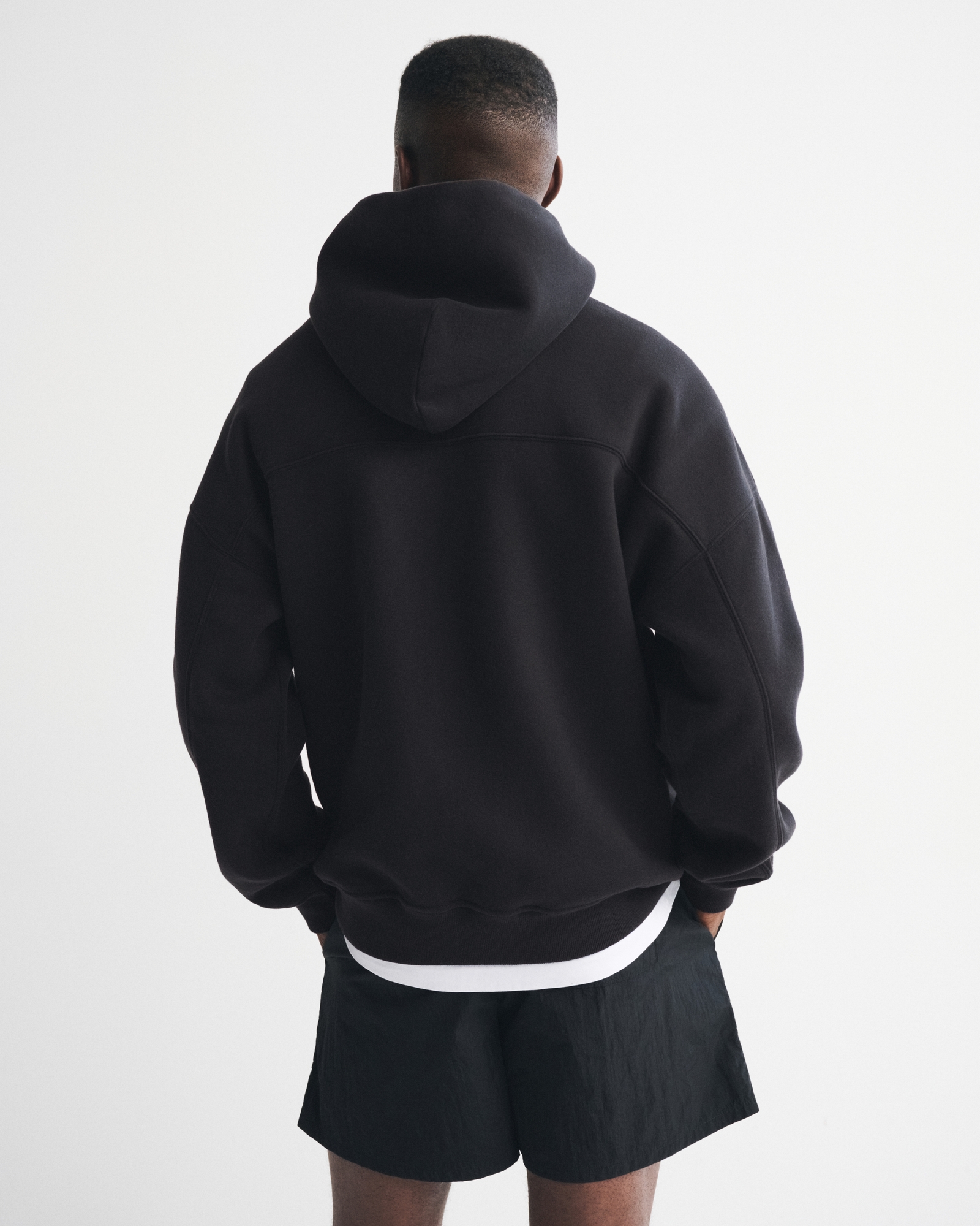 Micro-Logo Popover Hoodie