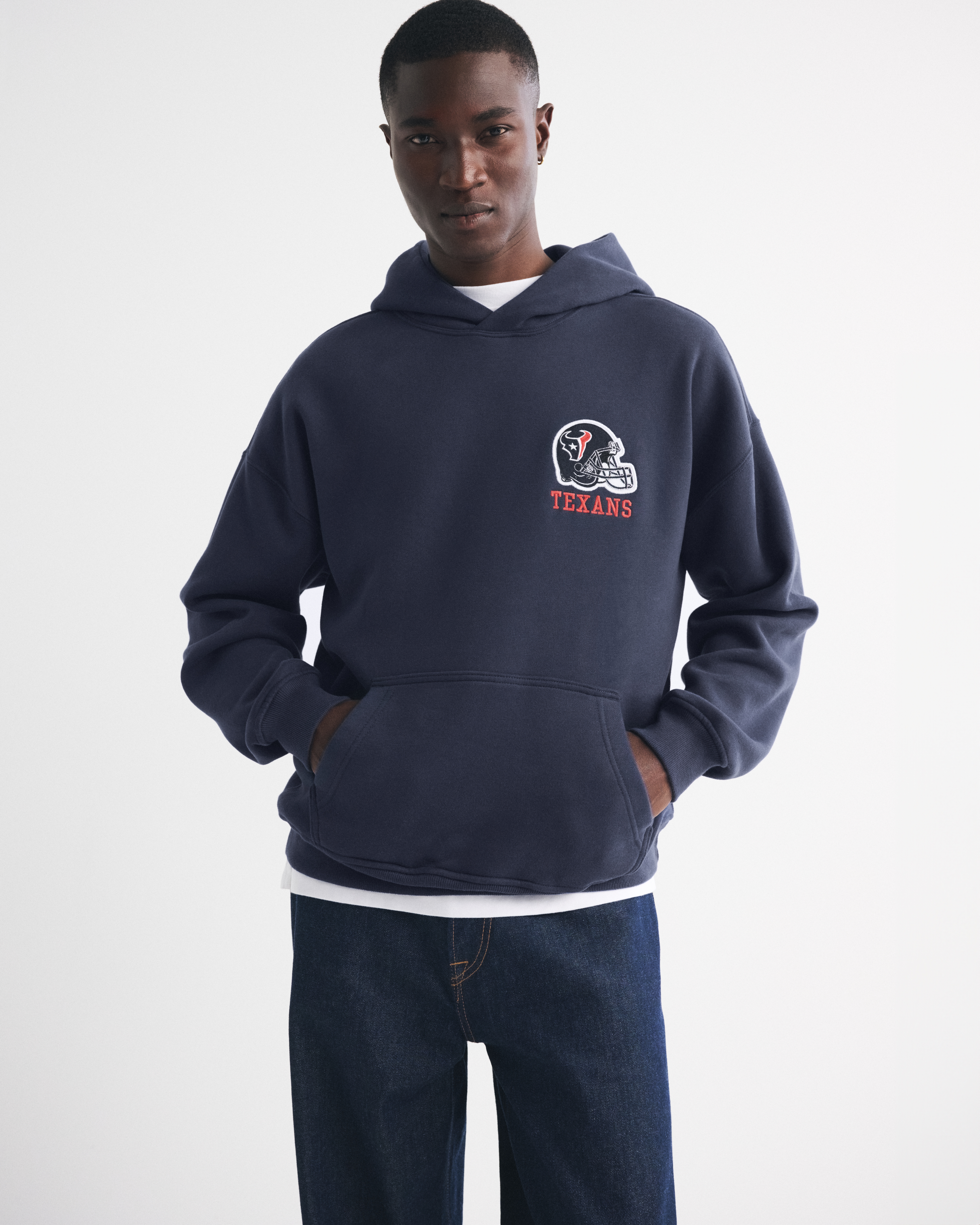 Abercrombie & Fitch Houston Texans Graphic Popover Hoodie In Multi
