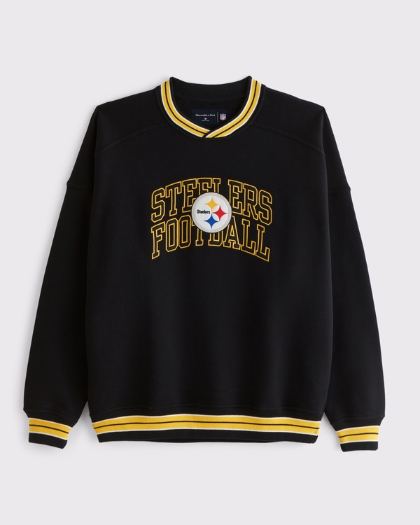 Pittsburgh Steelers Graphic Crew Sweatshirt, Black - Steelers view 1