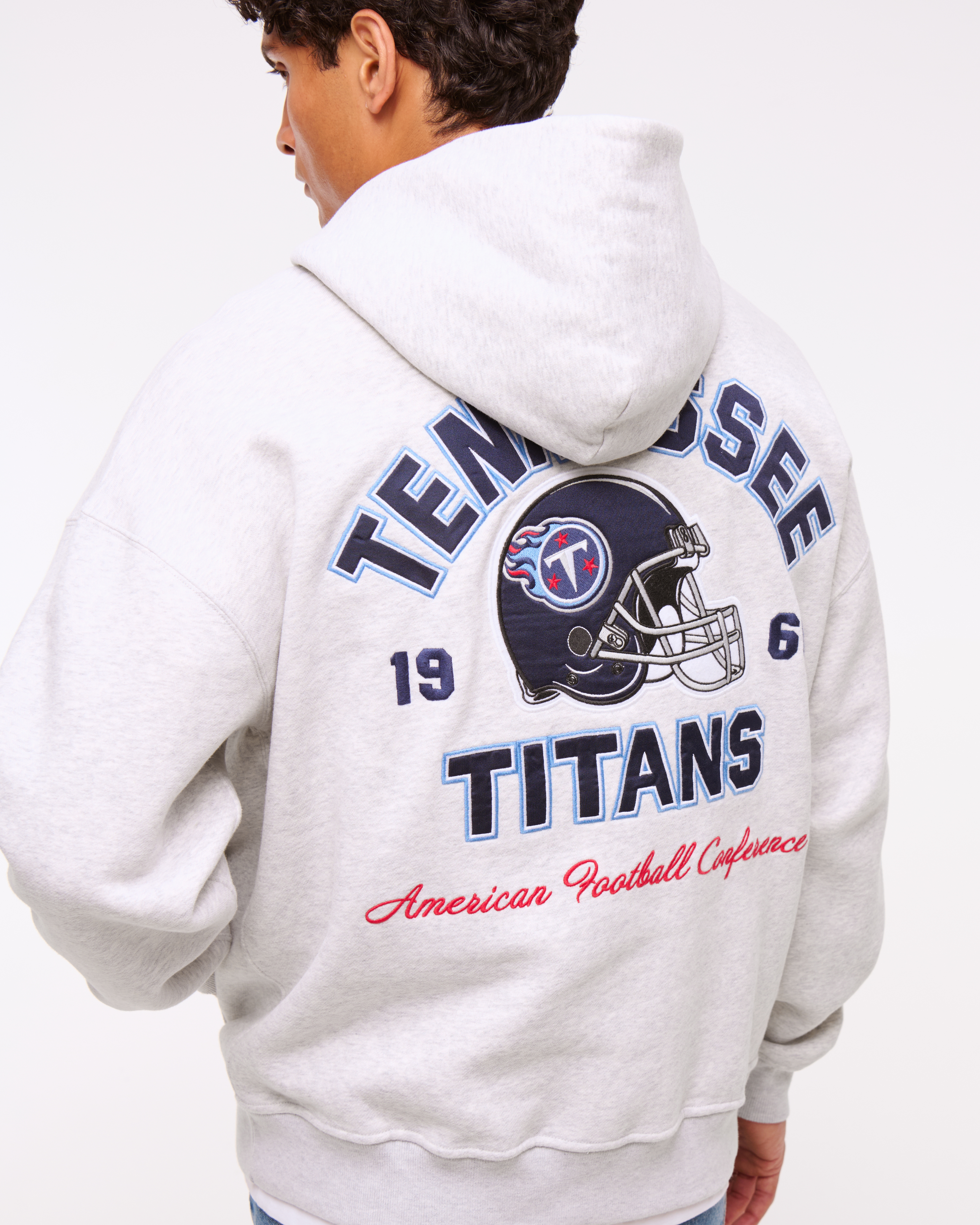 Abercrombie & Fitch Tennessee Titans Graphic Popover Hoodie In Multi