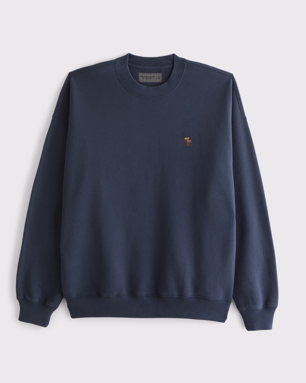 Signature Sweatshirt mit Rundhalsausschnitt und Logo, Saphir view 1