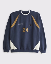 Crest Logo Graphic Crew Sweatshirt