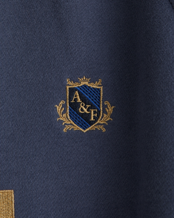 Crest Logo Graphic Crew Sweatshirt