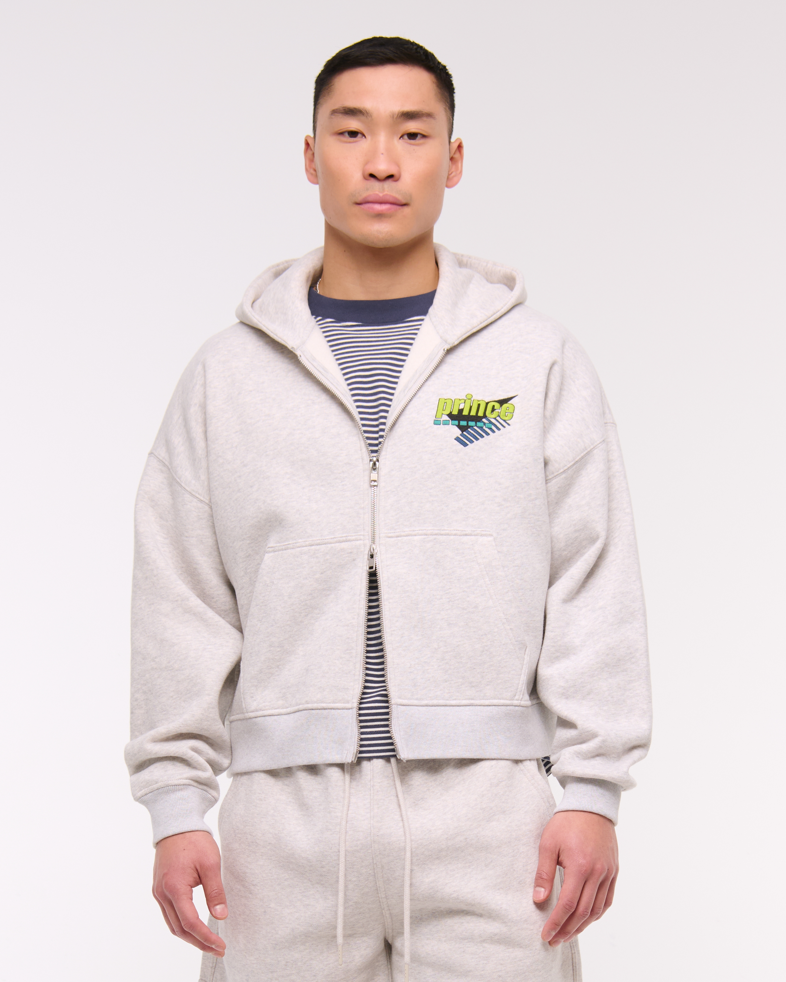 Men's Prince Tennis Cropped Full-Zip Hoodie | Men's New Men's Prince Tennis Cropped Full-Zip Hoodie | Men's New