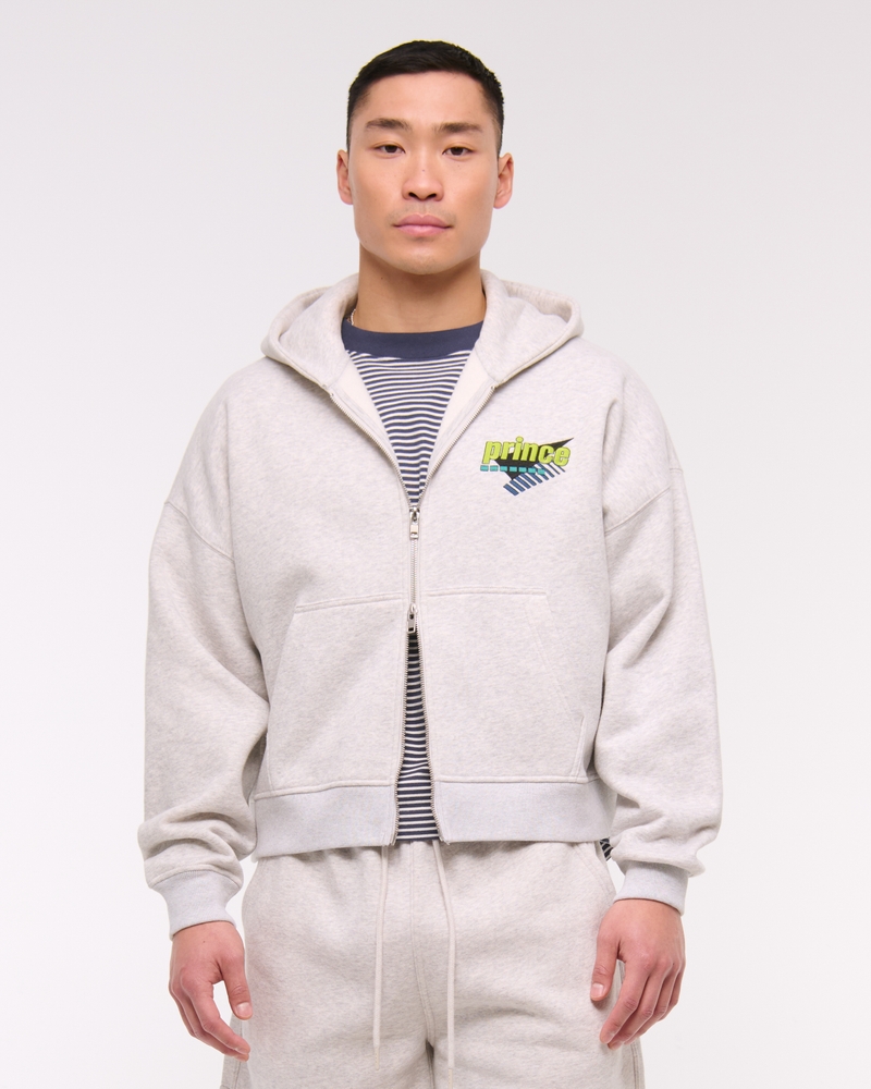 Prince Tennis Cropped Full-Zip Hoodie