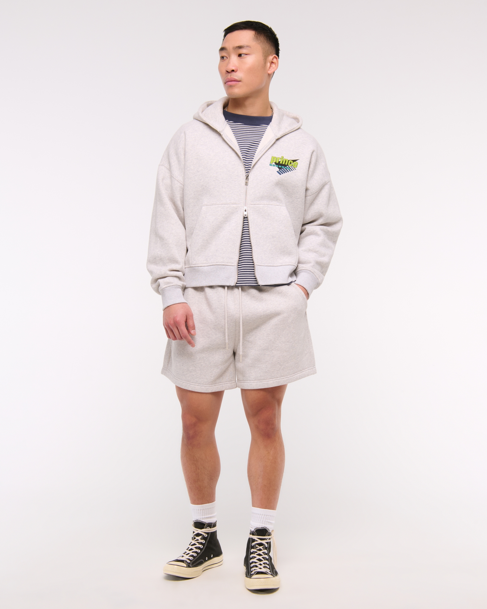 Prince Tennis Cropped Full-Zip Hoodie