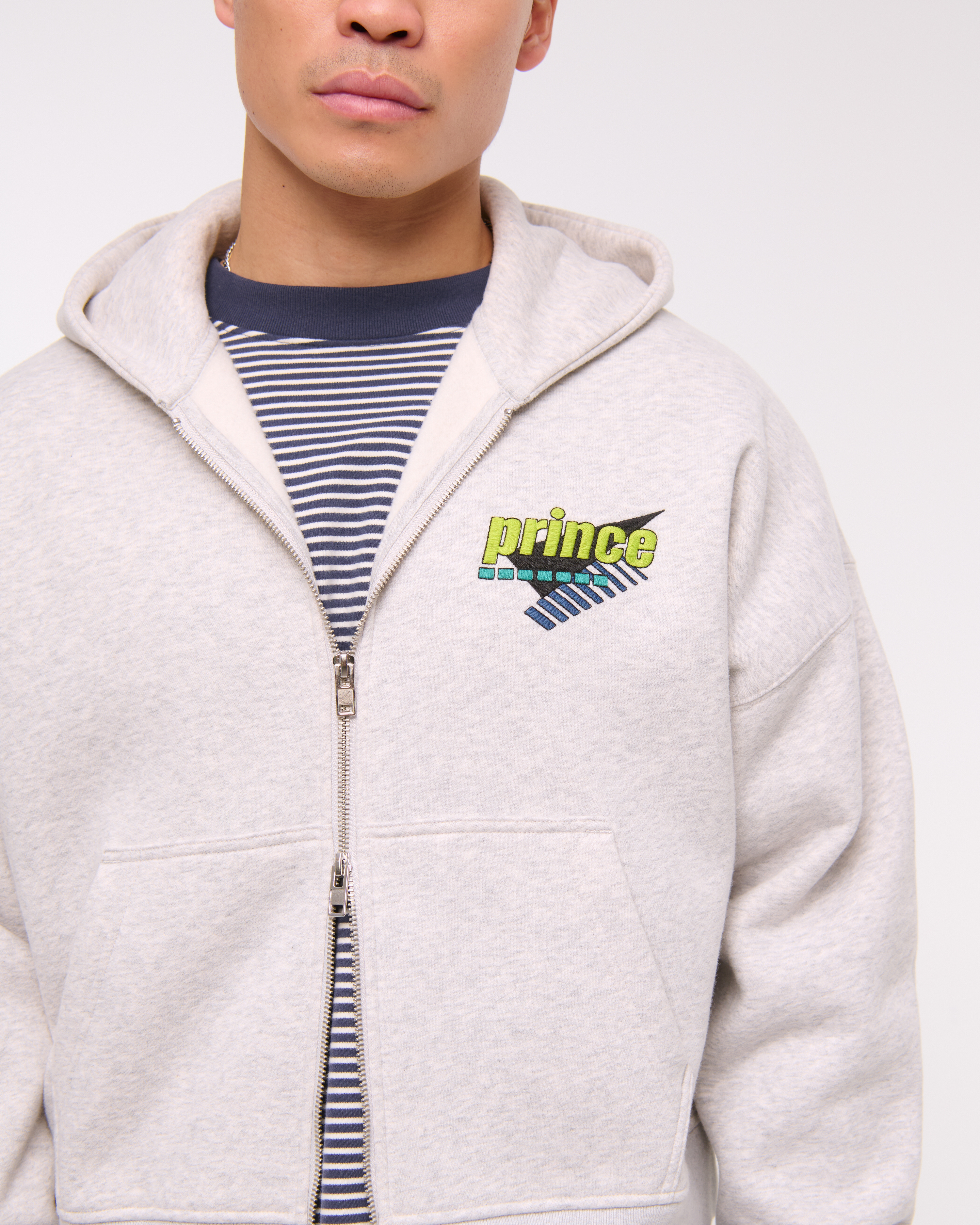 Men's Prince Tennis Cropped Full-Zip Hoodie | Men's Tops Men's Prince Tennis Cropped Full-Zip Hoodie | Men's Tops