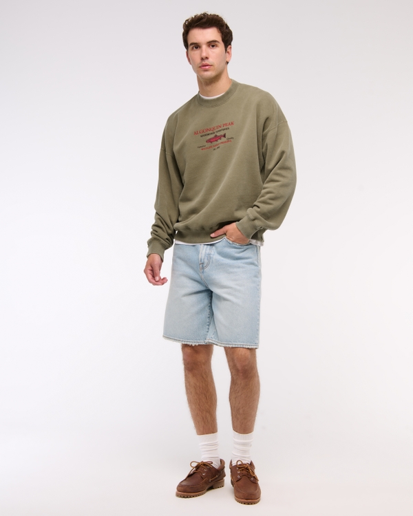 Fishing Graphic Crew Sweatshirt