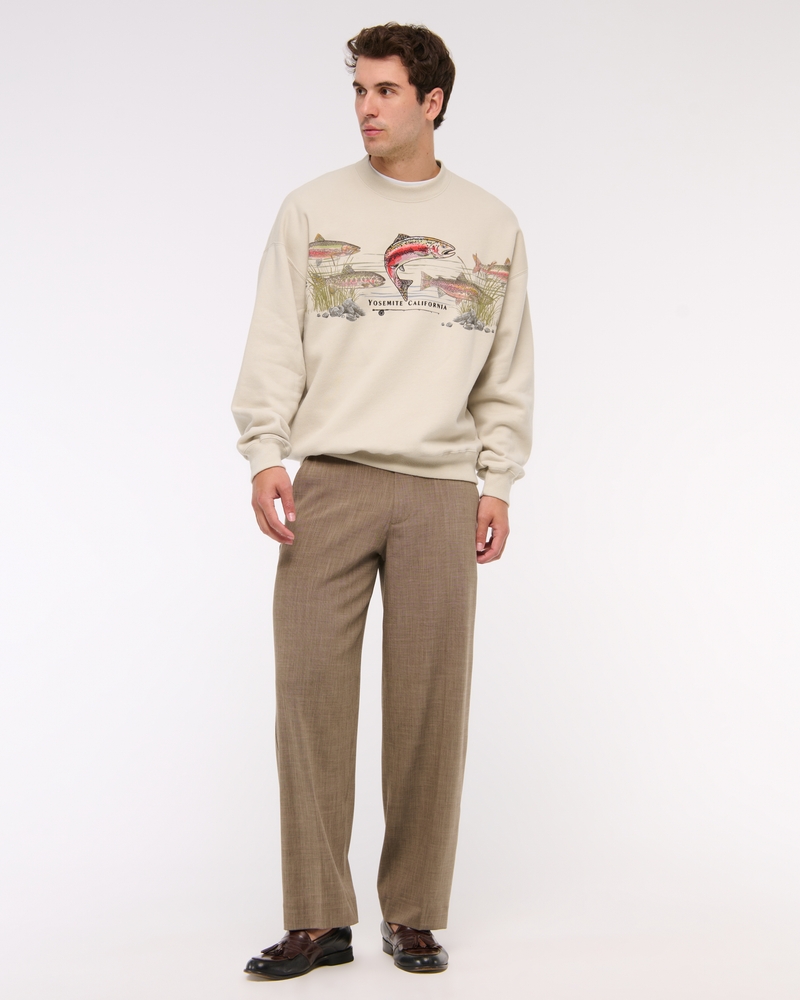 Fishing Graphic Crew Sweatshirt