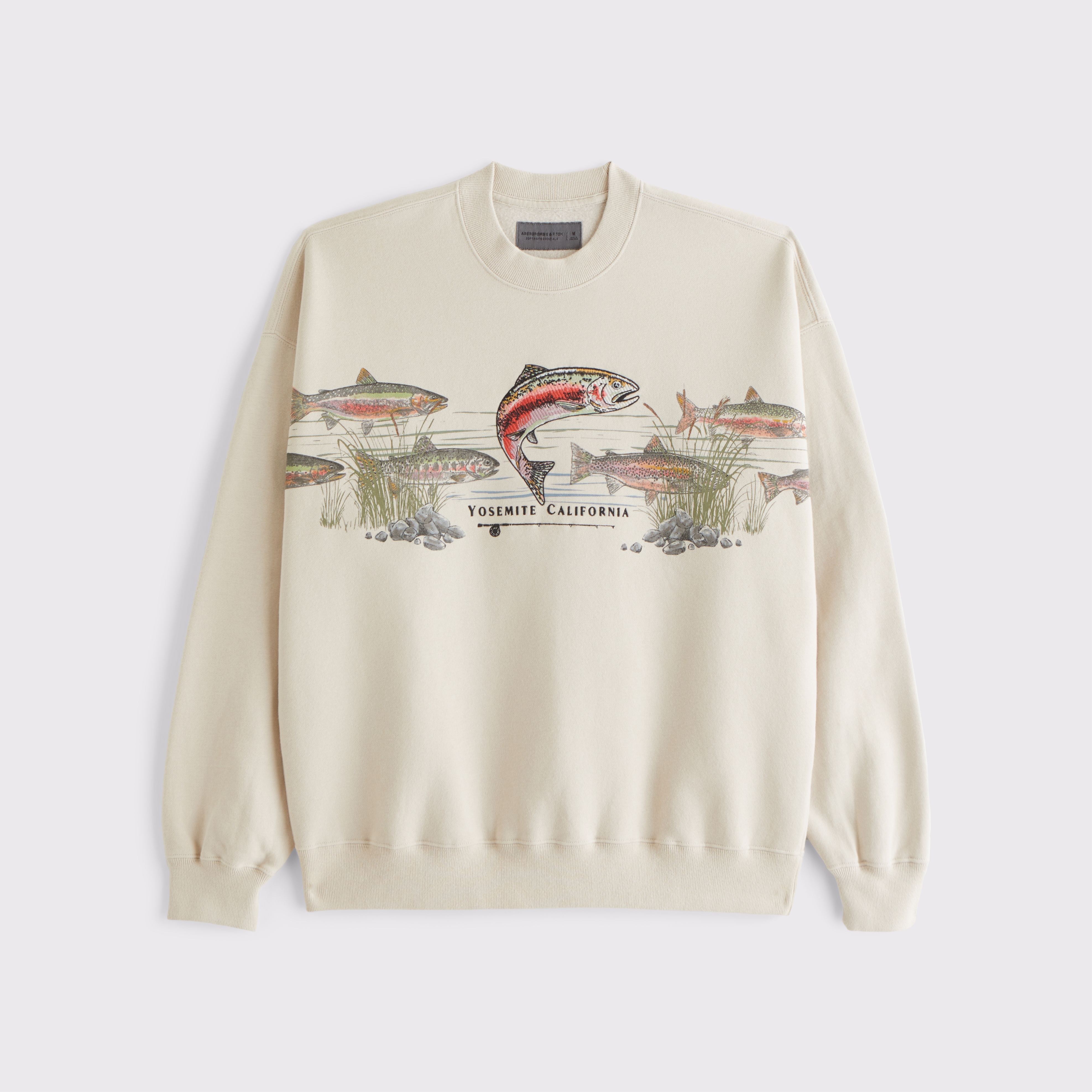 ★Abercrombie & Fitch★フィッシンググラフィックスウェット Men's Fishing Graphic Crew Sweatshirt | Men's Tops