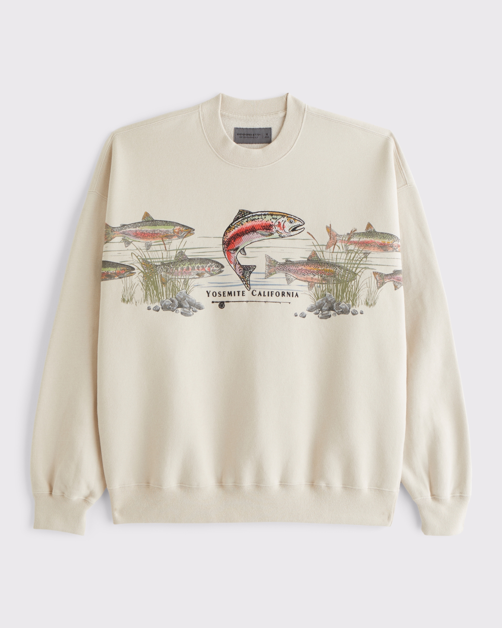 Men's Fishing Graphic Crew Sweatshirt | Men's Clearance