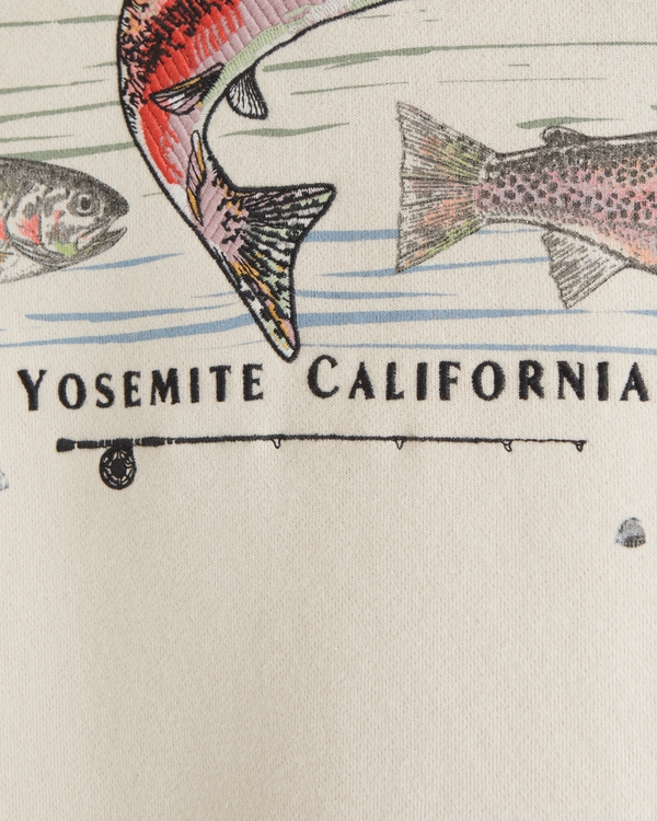 Fishing Graphic Crew Sweatshirt