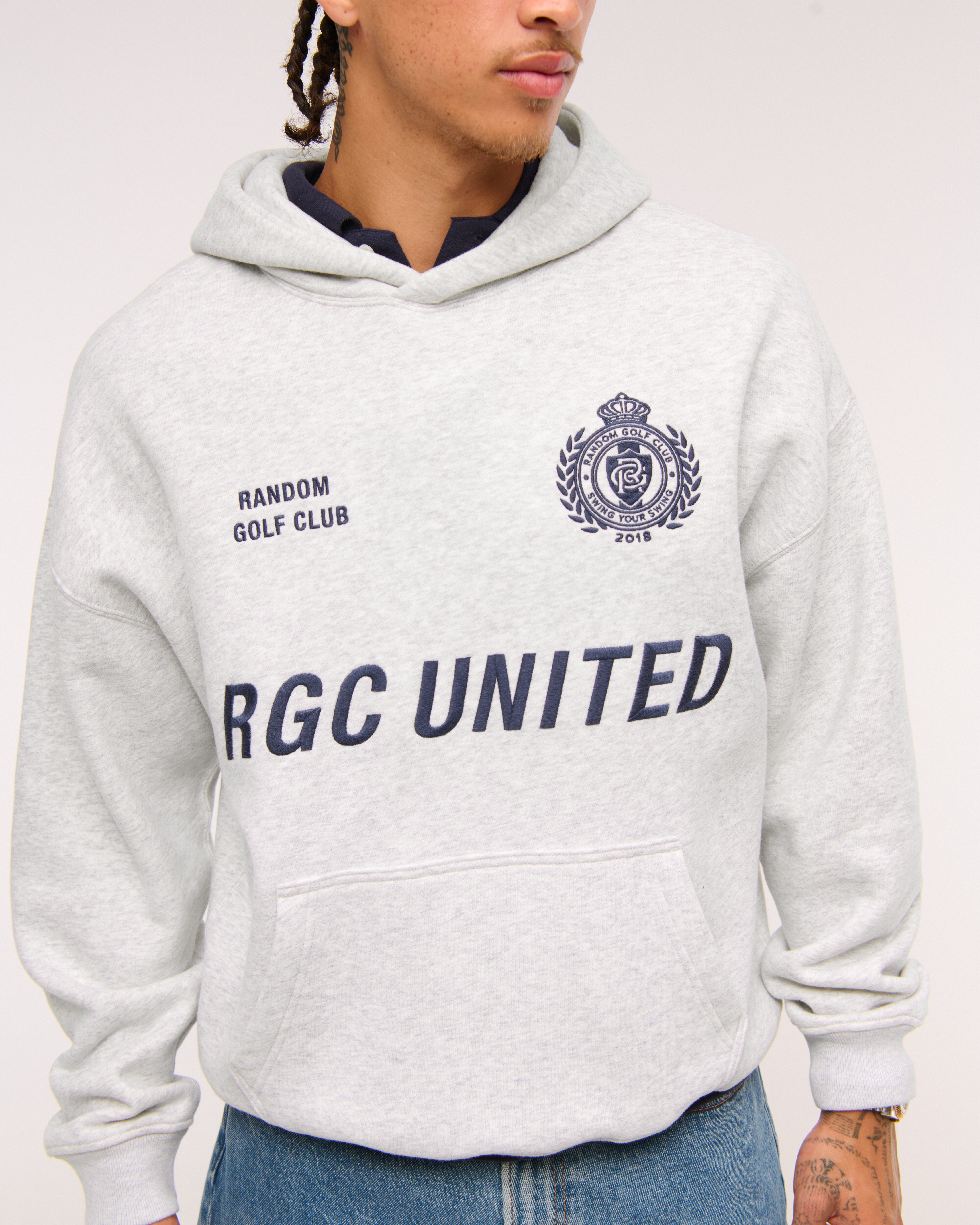 ★Abercrombie & Fitch★ランダムゴルフクラブポップパーカー Men's Random Golf Club Graphic Popover Hoodie | Men's Tops