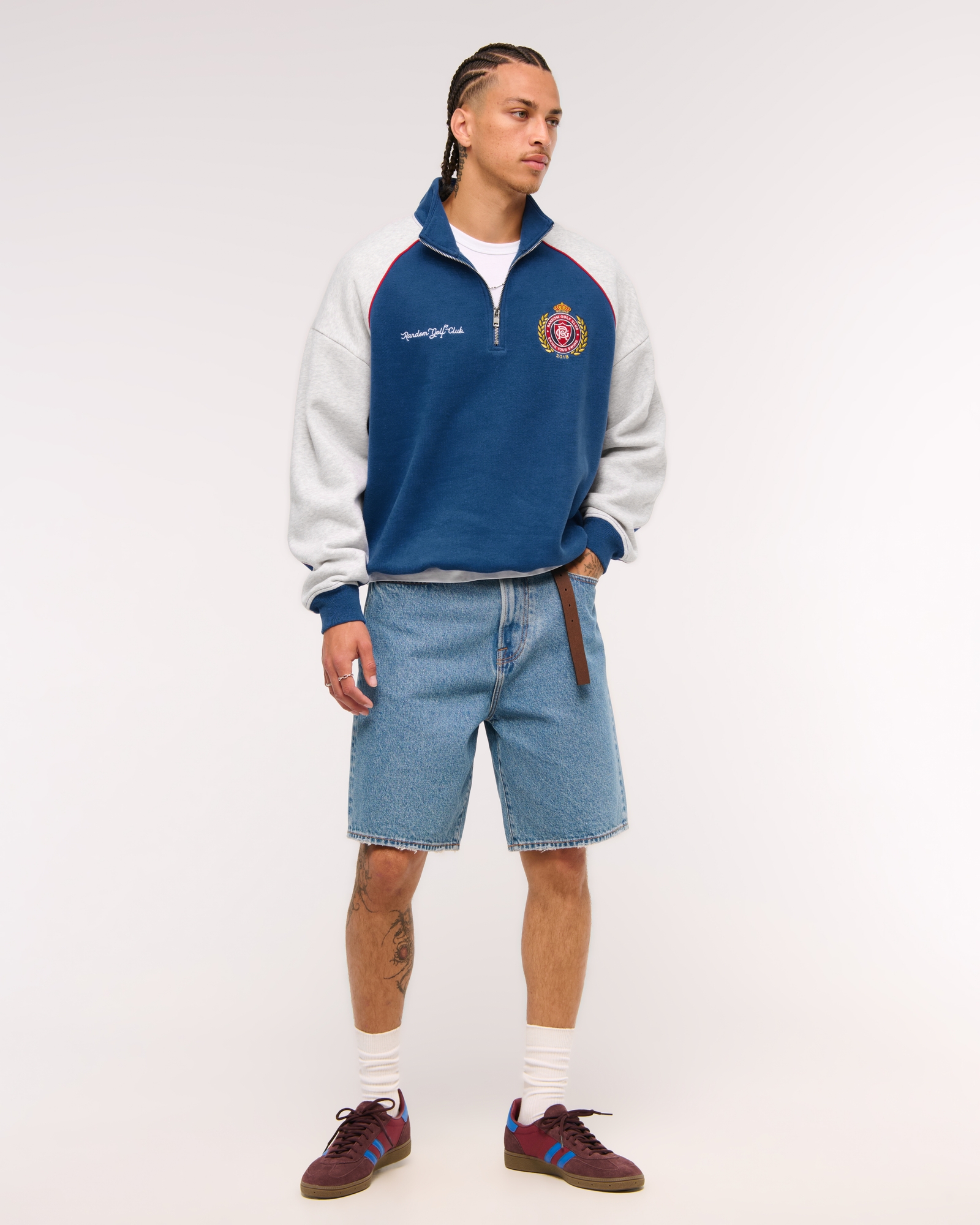 Random Golf Club Graphic Half-Zip Sweatshirt