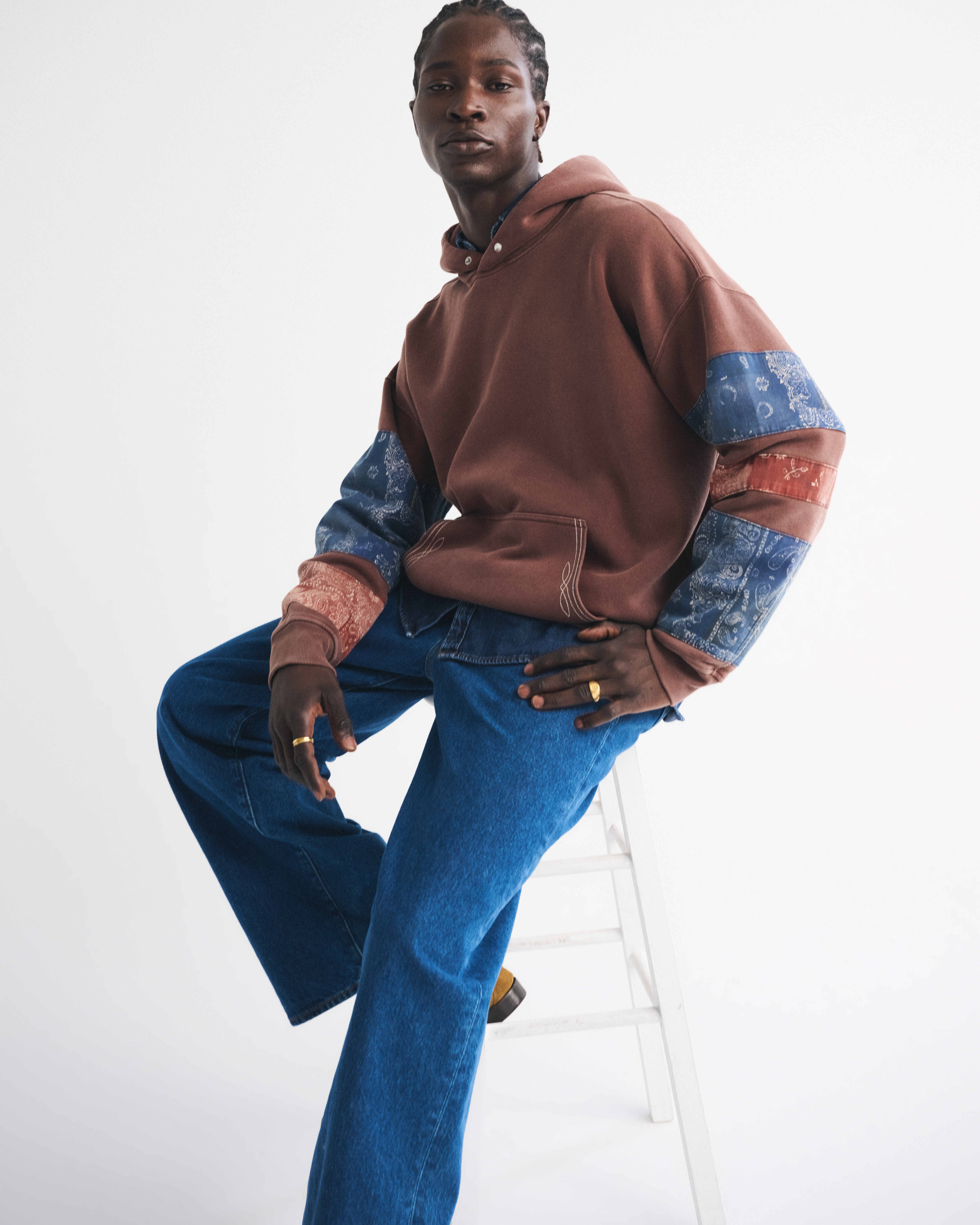 Abercrombie & Fitch Essential Popover Hoodie In Multi